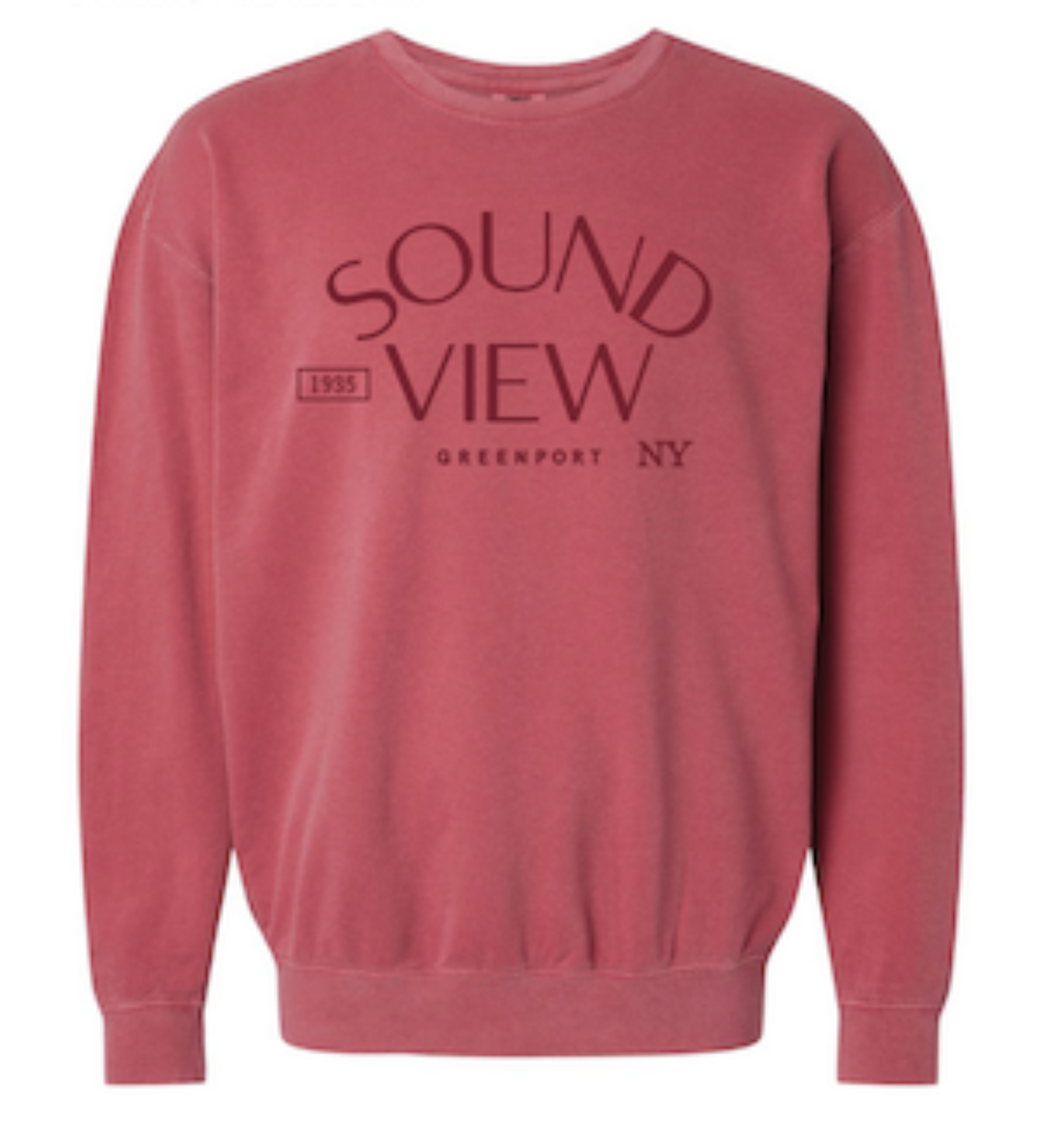 Sound View Lightweight Logo Sweatshirt Red